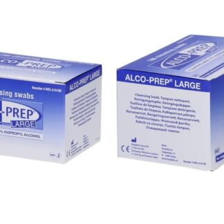 Tampons alcool pre-injection Large 34 x 68 mm boîte de 100 tampons 1213010011