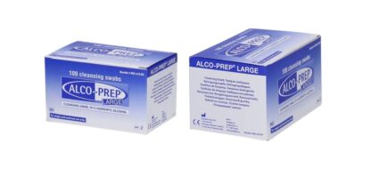 Tampons alcool pre-injection Large 34 x 68 mm boîte de 100 tampons 1213010011