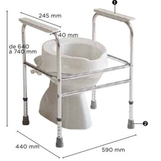CADRE TOILETTE/ACCOUDOIR APPUI DE TOILETTE ADEO   C407A