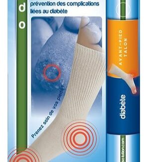 CHAUSSETTE DIABETE AVANT PIED TALON (orthopédie réserve) 39-42 NOIR