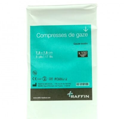 COMPRESSE DE GAZE  NST 7.5X7.5CM   070190