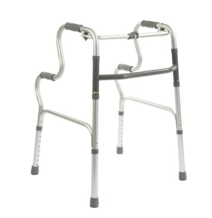 DEAMBULATEUR/Cadre de marche FIXE PLIANT AVEC AIDE AU RELEVAGE FORIA réglables en hauteur de 790 à 920 mm   P421B