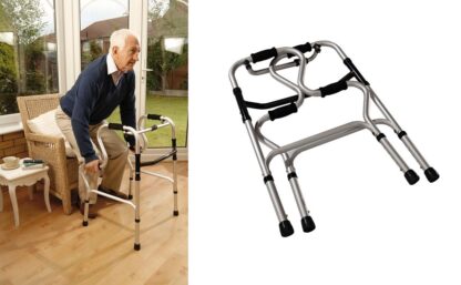 DEAMBULATEUR FIXE/CADRE DE MARCHE RELEVEUR PLIANT  826058