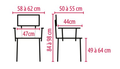 CHAISE GARDE ROBE  REGLABLE HAUT drive     1602206000 – Image 2